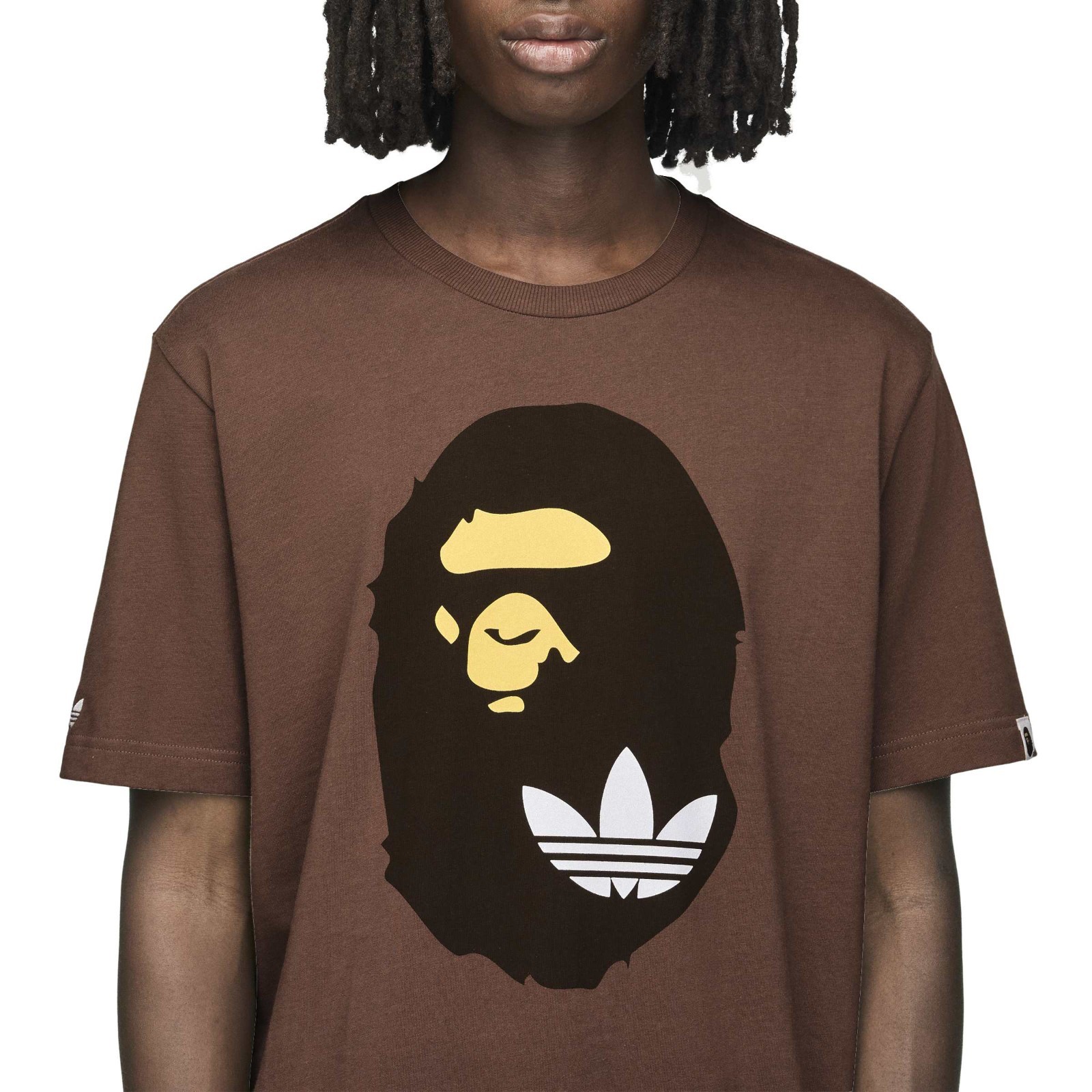 Adidas Originals x Bape Men's APE (Earth Strata) Short Sleeve T-Shirt KF4915 thumbnail 3