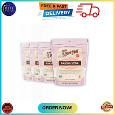 (Pack of 4) Bob's Red Mill Baking Soda,Non GMO, Vegan, Paleo Friendly,(16 oz )
