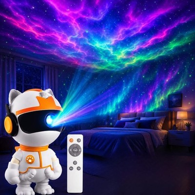 8 Colors Northern Lights Projector, Galaxy Star Projector for Bedroom, Robot ...