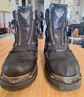 Women's 9.5 Vintage Black Leather Harley Davidson Motorcycle Boots Y2K 2000