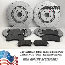 For Mercedes Benz S63 & S65 AMG Front & Rear Brake Pads & Rotors Set A2224212612