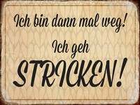Holzschild 30X40 Cm Ich Geh Stricken Deko Geschenk Holz Schild