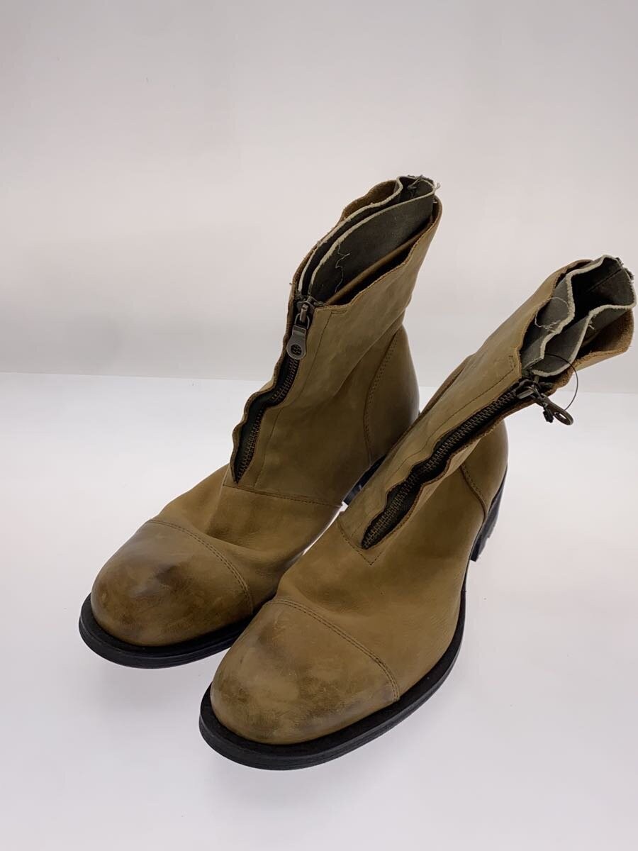 Alfredo Bannister Center Zip/Lace-Up Boots/40/Khk/Leather