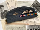 original ww1/2 RFC/RAF military medal winner pilots cap wings badge FO J G GORE