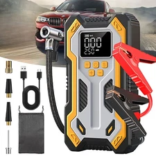 99800mAh Car Jump Starter Booster Jumper Power Bank Tire Inflator Air Compressor