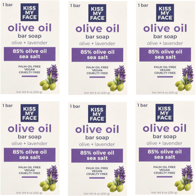 #ad #ad Kiss My Face Olive Oil Bar Soap Olive Lavender 8 oz Each Pack of 6 $32.95
