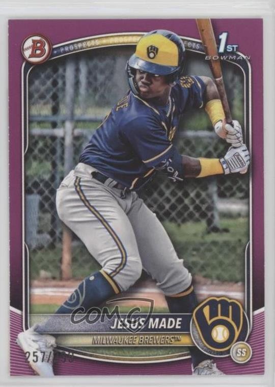 2025 Bowman Prospects Fuchsia 257/299 Jesus Made #BP-66 11o2