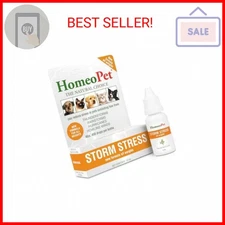 HomeoPet Storm Stress, Storm Anxiety Relief for Dogs, Cats, and Other Small Anim
