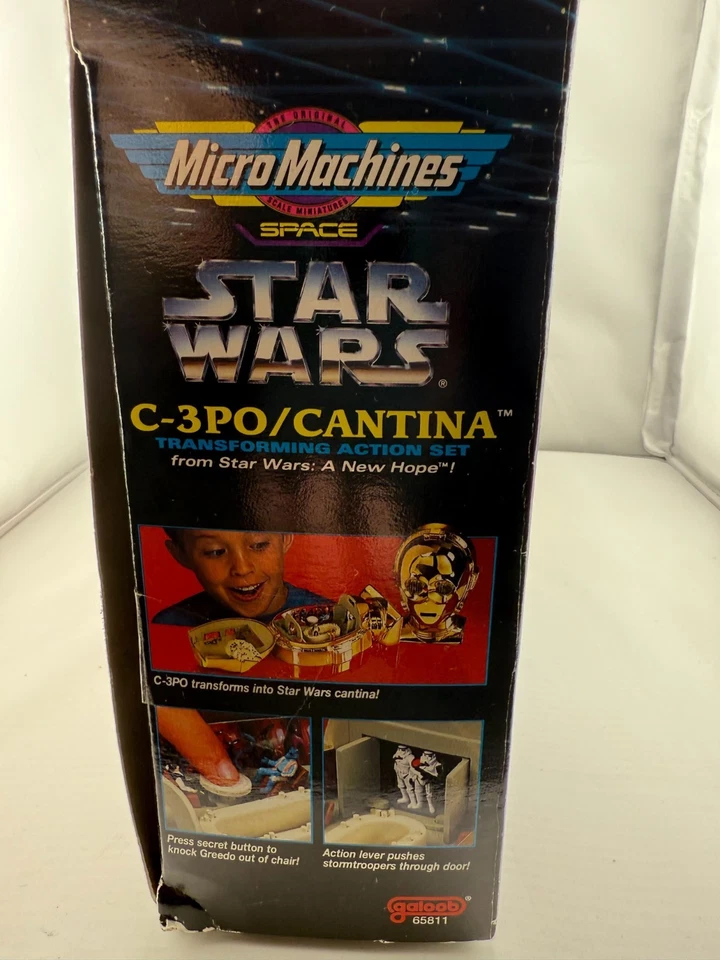 #65811 C-3PO / Cantina Star Wars Micro Machines 1994 Galoob Juego NUEVO SIN USAR, EN CAJA Foto 4 de 4