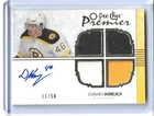 2007/08 O PEE CHEE PREMIER DAVID KREJCI ROOKIE JERSEY AUTO # 11/50