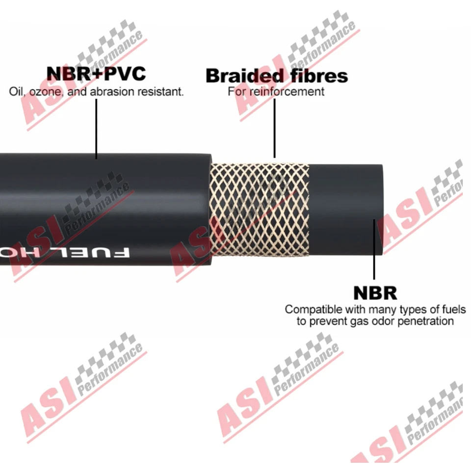 10FT 1/4" Marine Fuel Line Hose Type A1-15 Rubber SAE J1527 US - Image 4 of 4