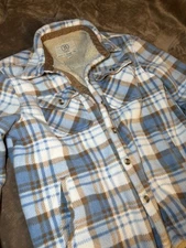Sage Collective Sherpa-Lined Plaid Jacket – Size L/G – $25
