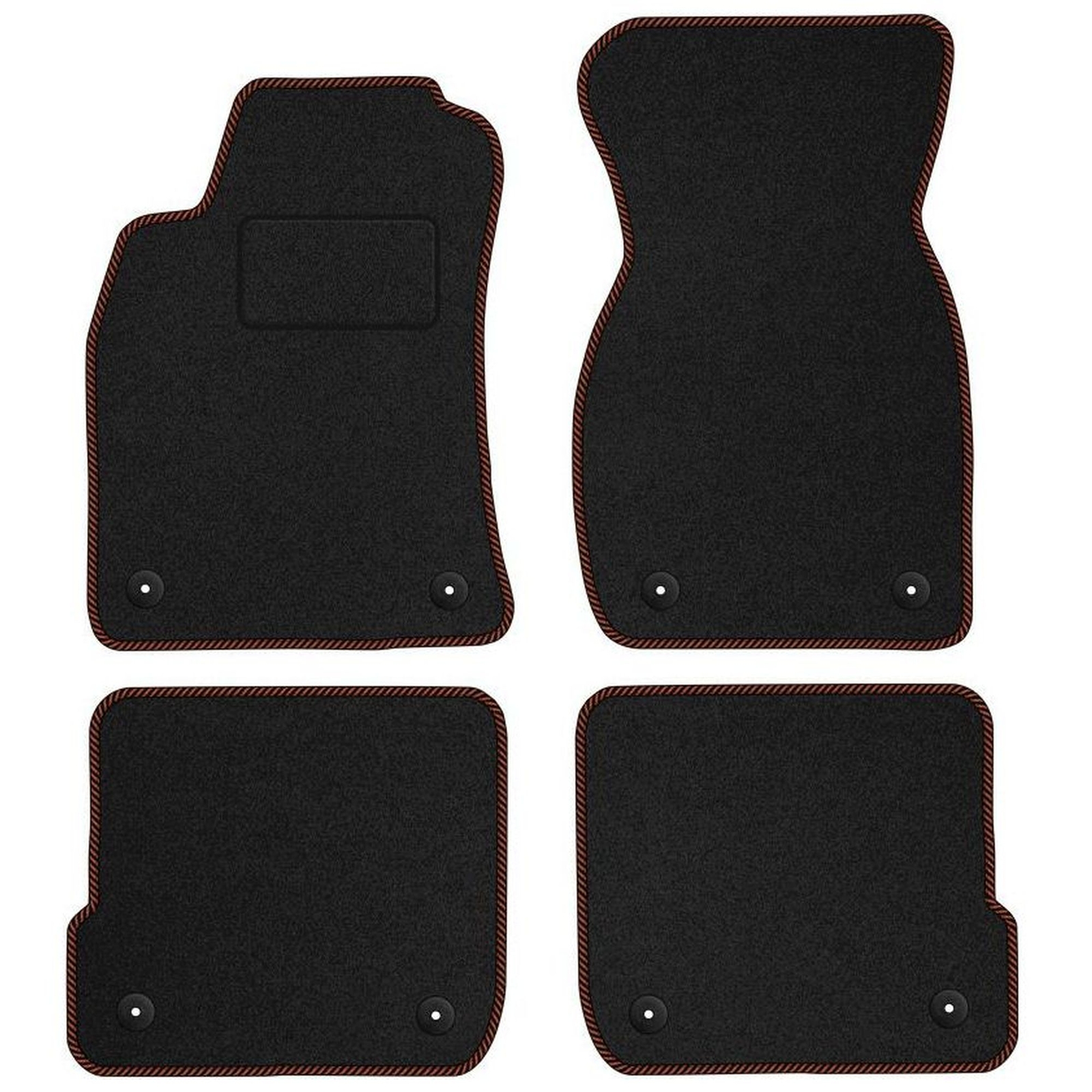 Tapis de sol Audi A6 C5 velours haut de gamme marron série STREAK