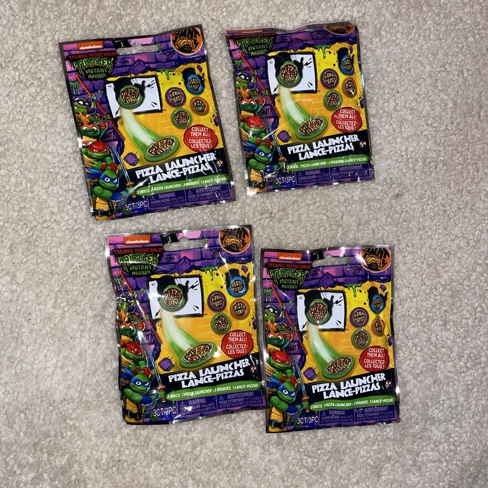 NUEVO Nickelodeon TMNT Tortugas Ninja LANZADOR DE PIZZA Paquetes y TOALLA MÁGICA Mayhem LOTE Foto 2 de 3