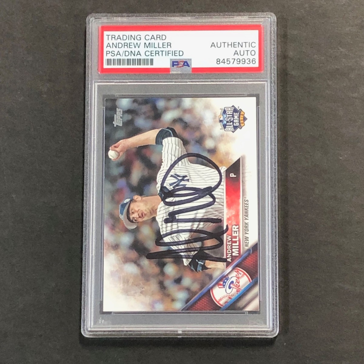 2016 Topps Update All Star #US181 Andrew Miller Signed Card PSA