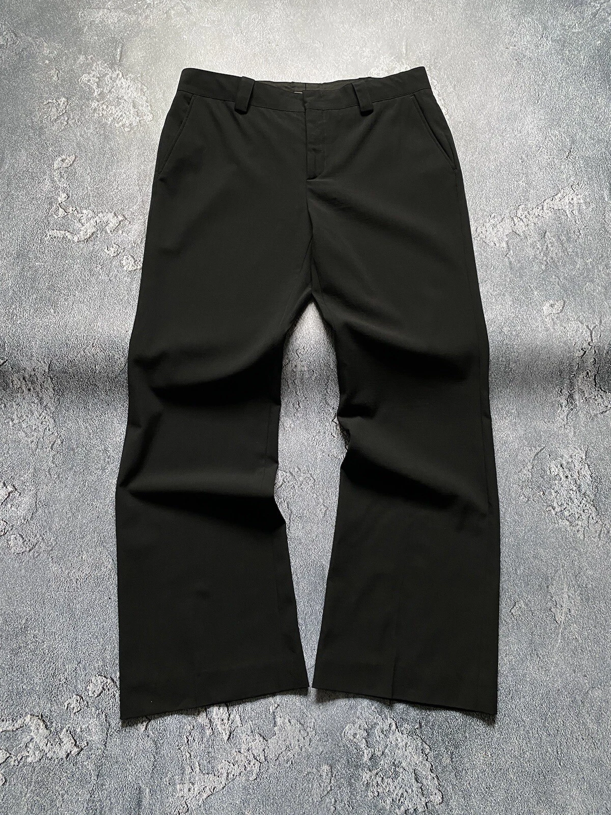 Pantalon pantalon en laine noir évasé large décalé Tom Ford époque vintage Gucci taille 44 