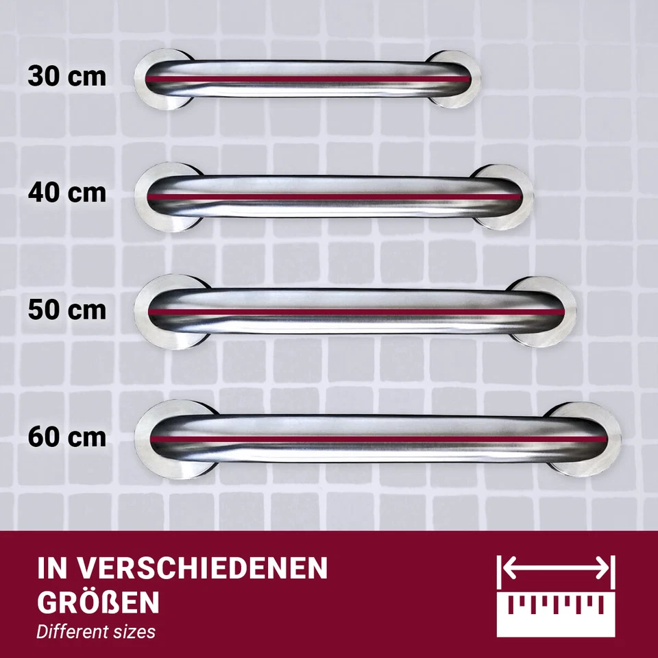 Haltegriff EDELSTAHL Ø32mm Wannengriff Duschgriff Handgriff Dusche Greifhilfe - Bild 3 von 4