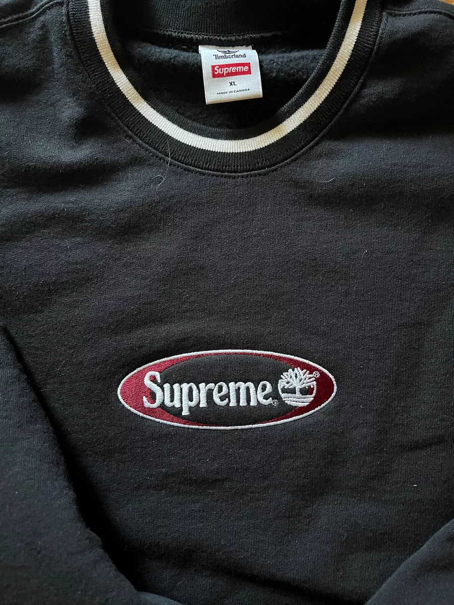 Supreme x Timberland Crew Neck Sweater in Black size XL | eBay