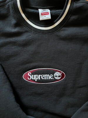Supreme x Timberland Crew Neck Sweater in Black size XL | eBay