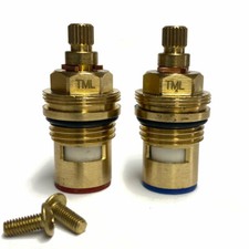 Tap Cartridge Pair quarter Turn Valves inserts 50mm x 20 Teeth Spline CC5 A2