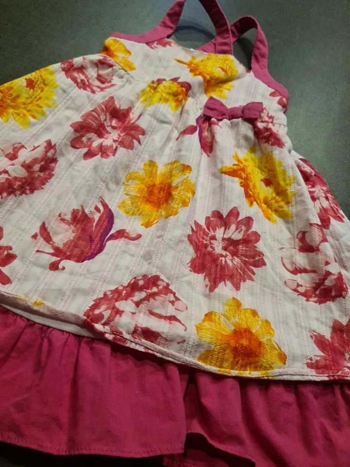 Niñas 18-24 Meses Diseñador Español Floral Vestido de Fiesta Ropa de Verano Al Día Siguiente Foto 3 de 4