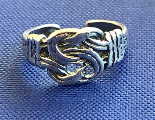 Knot Toe Ring Genuine Solid .925 Sterling Silver Stamped Adjustable New - Picture 2 of 4