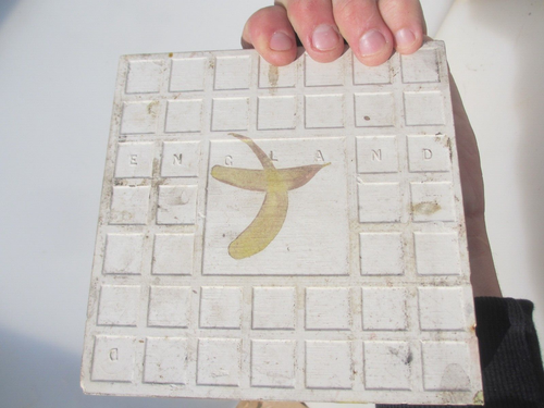 Antique Ceramic Tile Old Floral Flowers Victorian Art Nouveau Vintage - Picture 16 of 18
