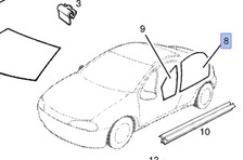 Fenster Tür vorne getönt rechts für Opel Vauxhall Tigra A Coupe 75 OEM