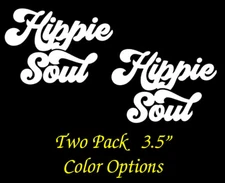 Hippie Soul Two Pack Small Vinyl Decal Car Window Tablet Laptop Tablet Tumbler