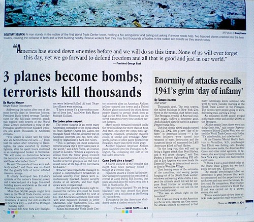 World Trade Center 9/11 2001 Newspaper Ventura County Star WTC VTG Original Rare - Picture 2 of 3