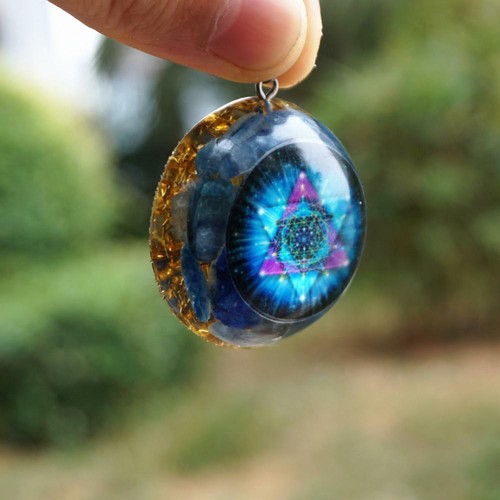 Handmade Orgone Pendant Kyanite Natural Crystal Stone EMF Protection Jewelry - Picture 4 of 6