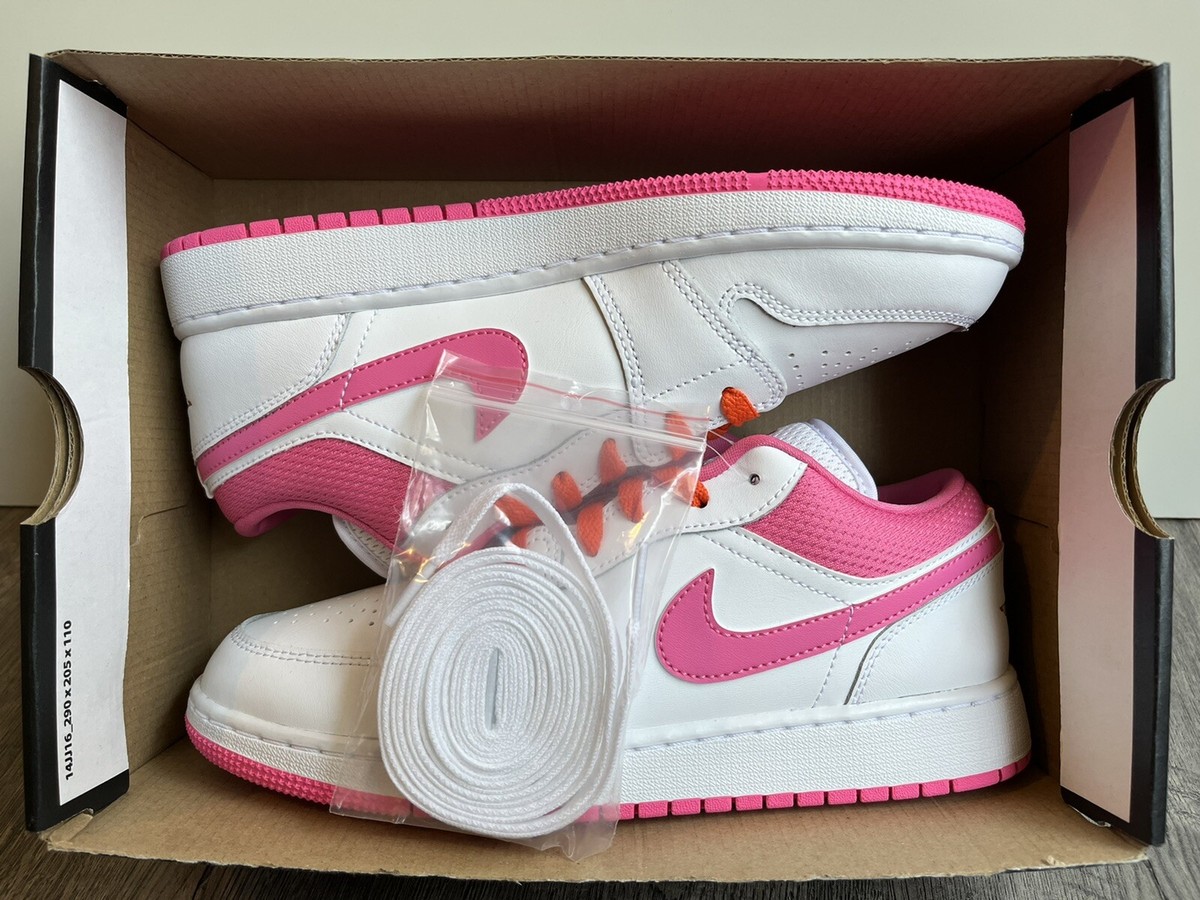 Nike Air Jordan 1 Low (GS) Size 7Y / Women's 8.5 White Pinksicle