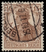 GERMANY 99a - Germania "1916 Olive Brown" (pc11835)