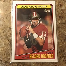 1988 Topps Joe Montana HOF 1987 Record Breaker 49ers #4 Centered NM-MT