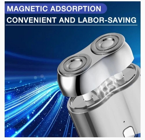 New Mini Dual-Head Electric Shaver, Unisex Mini Portable Electric Shaver SilverH - Picture 3 of 8