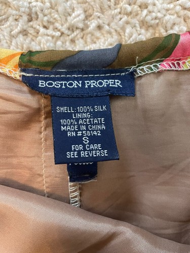 BOSTON PROPER Long Maxi Multicolor Boho Skirt Size Small Petite - Picture 6 of 8
