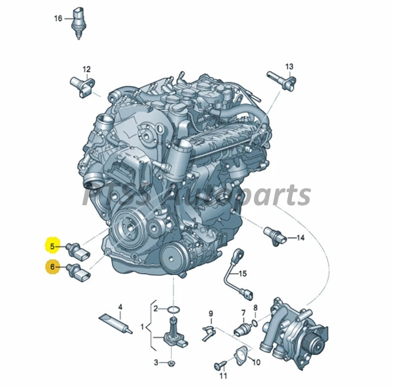 Juego de interruptores de presión de aceite marrón y azul OEM para Audi A4 Q5 TT VW EOS Foto 3 de 3