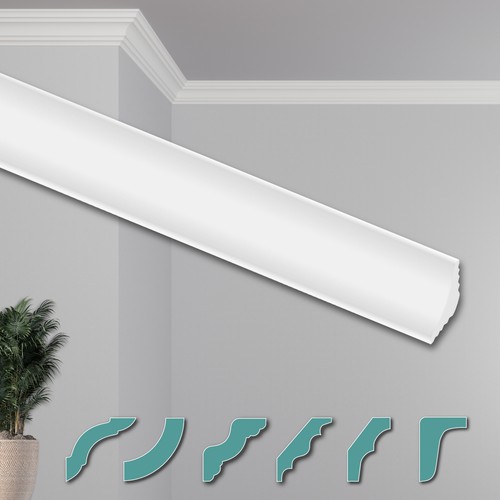 HEXIMO plafondlijsten modern piepschuim, 30 meter stuclijsten piepschuim lijsten - Afbeelding 8 van 78
