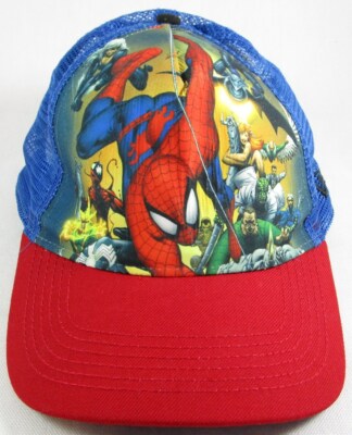 Marvel Spiderman Boy's Kid's Multi Color Baseball Cap, Mesh Back, One Size