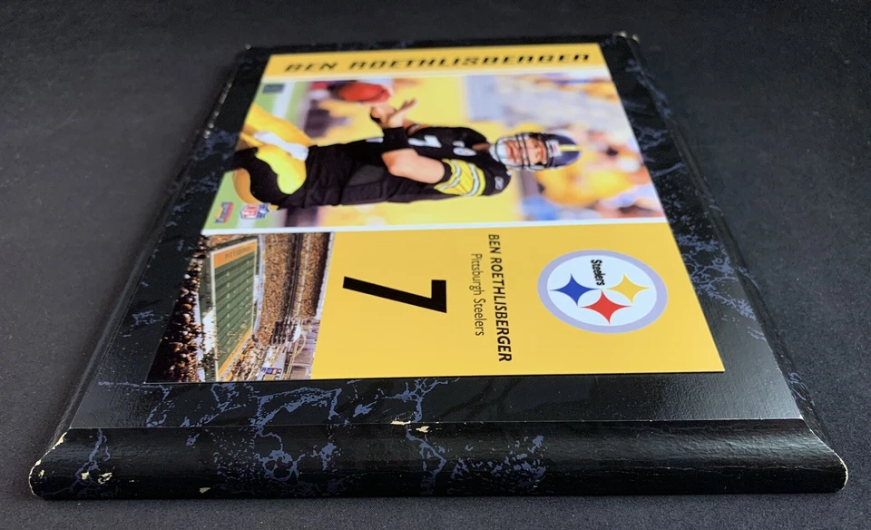 Placa de parede Pittsburgh Steelers NFL Ben Roethlisberger memória montada pendurada - Imagem 4 de 4