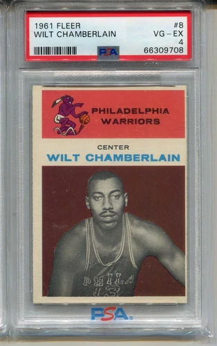 1961 Fleer Wilt Chamberlain Rookie Card RC Graded PSA 4 Basketball #8