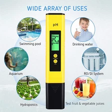 PH Meter,Digital PH Tester 0-14PH Measurement Range Hand-Held Swimming Pool Home
