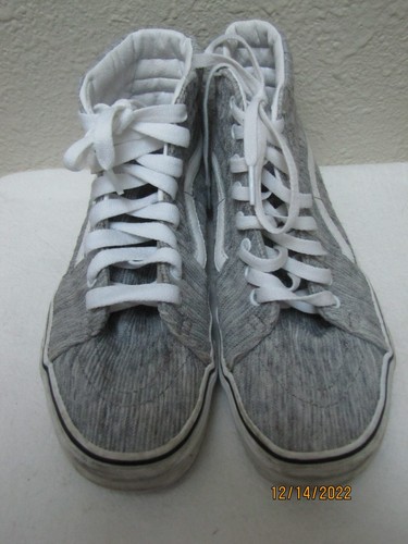 Vans High Top Corduroy Sneakers Skate SK8 Gray/White Mens 6.5 Women's 8 Off Wall - Picture 3 of 5