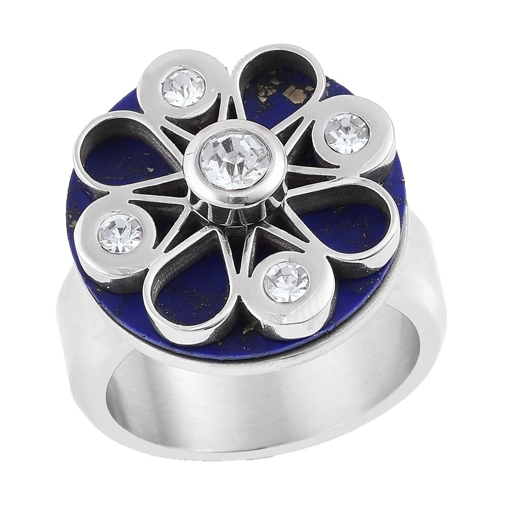 Stainless Steel Flowers & Plants Fashion Rings