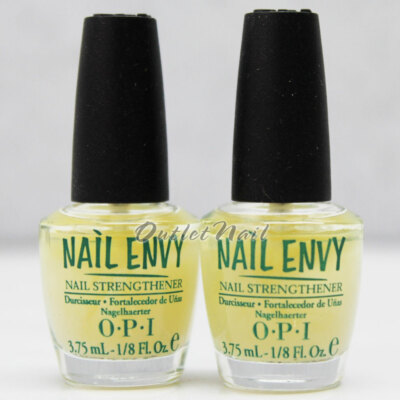 SET 2 Mini Bottles OPI NAIL ENVY, CHIP SKIP, RAPID DRY, Red Dazzle 3.75ml 1/8oz