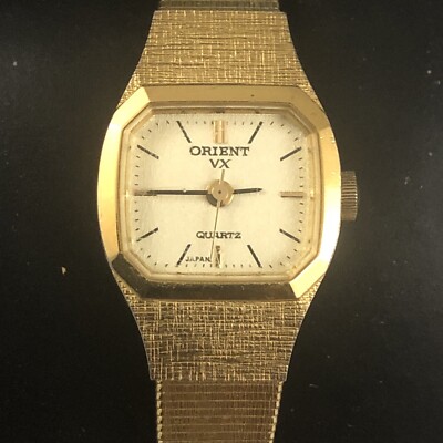 Vintage Orient VX Women's Watch Quartz Gold Tone Ladies Wristwatch