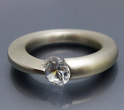 REIF-DESIGN - EXCLUSIVER BRILLANT SPANNRING - 950 PLATIN - MODERNES DESIGN! - Bild 1 von 4