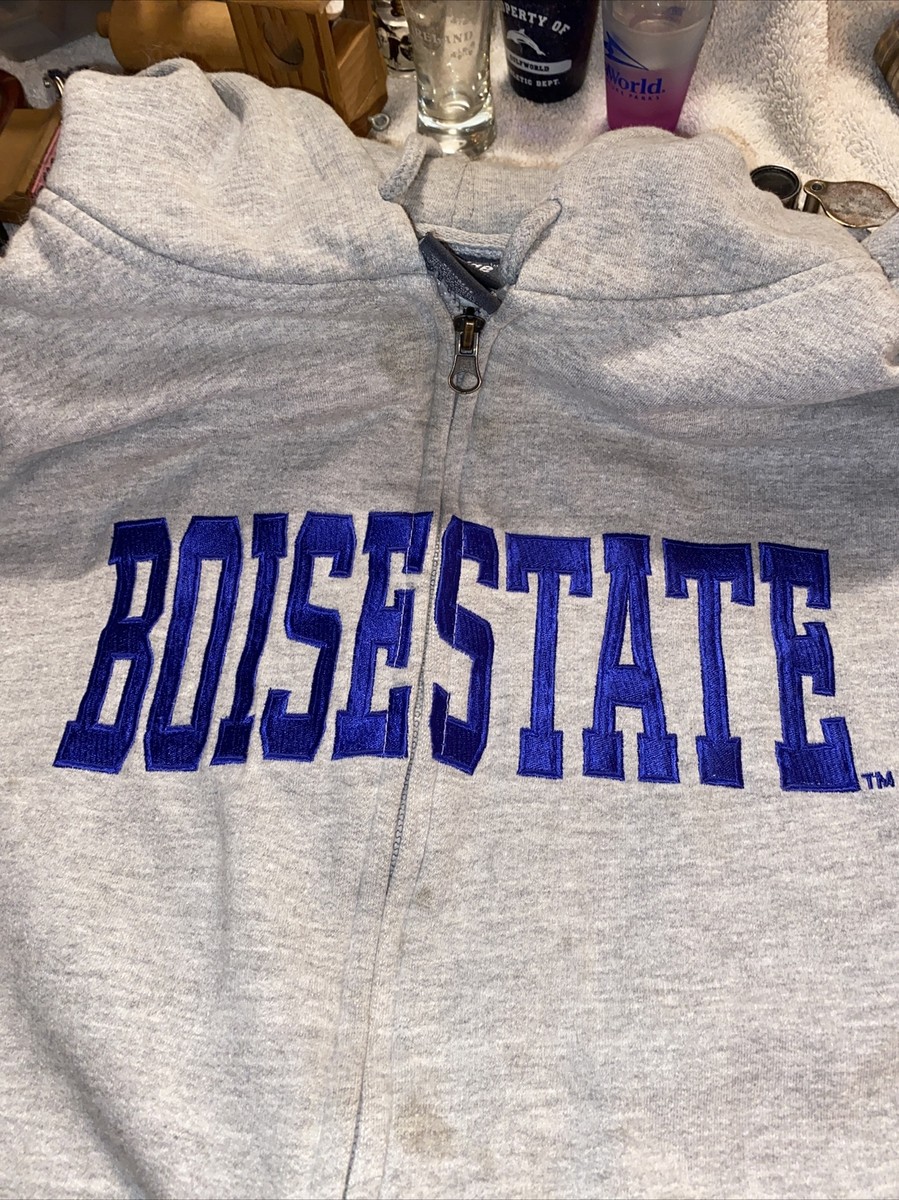 Boise State Proedge Gray Heavy Duty Hooded Sweatshirt Embroidered Mens XL