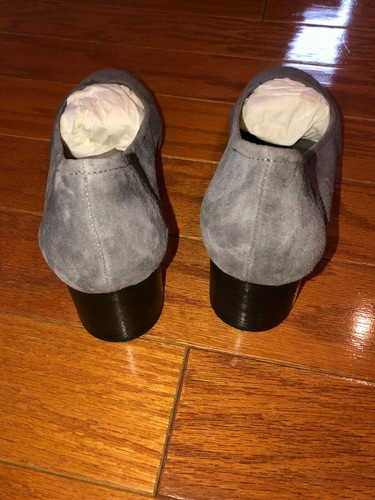 New COM & SENS Lucianie grey suede comfort pumps shoes block heel stretch 7.5 - Picture 5 of 8