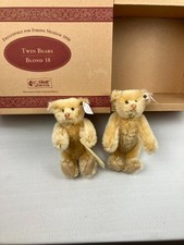 1998 STEIFF TWIN BEARS MARGARET STRONG MUSEUM 1905 REPLICA 665370 02729 18cm 7"